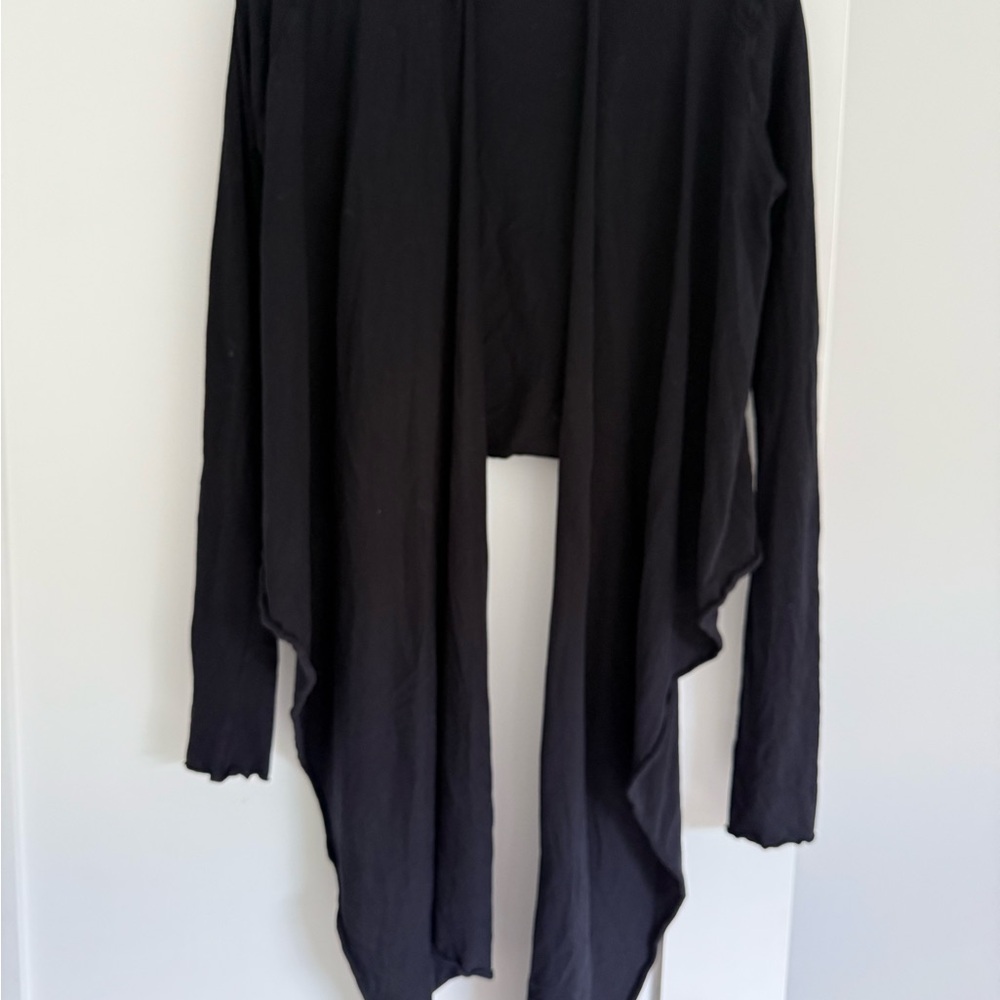 Velvet Black Cotton Cardigan  Classic Design